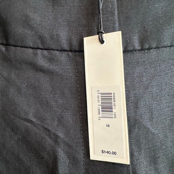 Banana Republic Tencel Linen Wide Leg Pant Black 12 Style 445928 - Picture 3 of 11